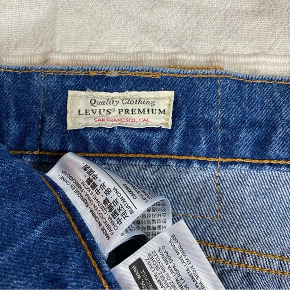 Levi's 502 x Justin Timberlake Fresh Leaves Jeans Men's 34x32 Blue Distressed - Picture 10 of 15